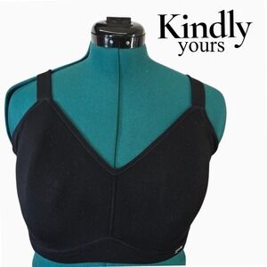 Kindly Yours Black Wireless Lounge Bralette Sports Bra XXXL 40051